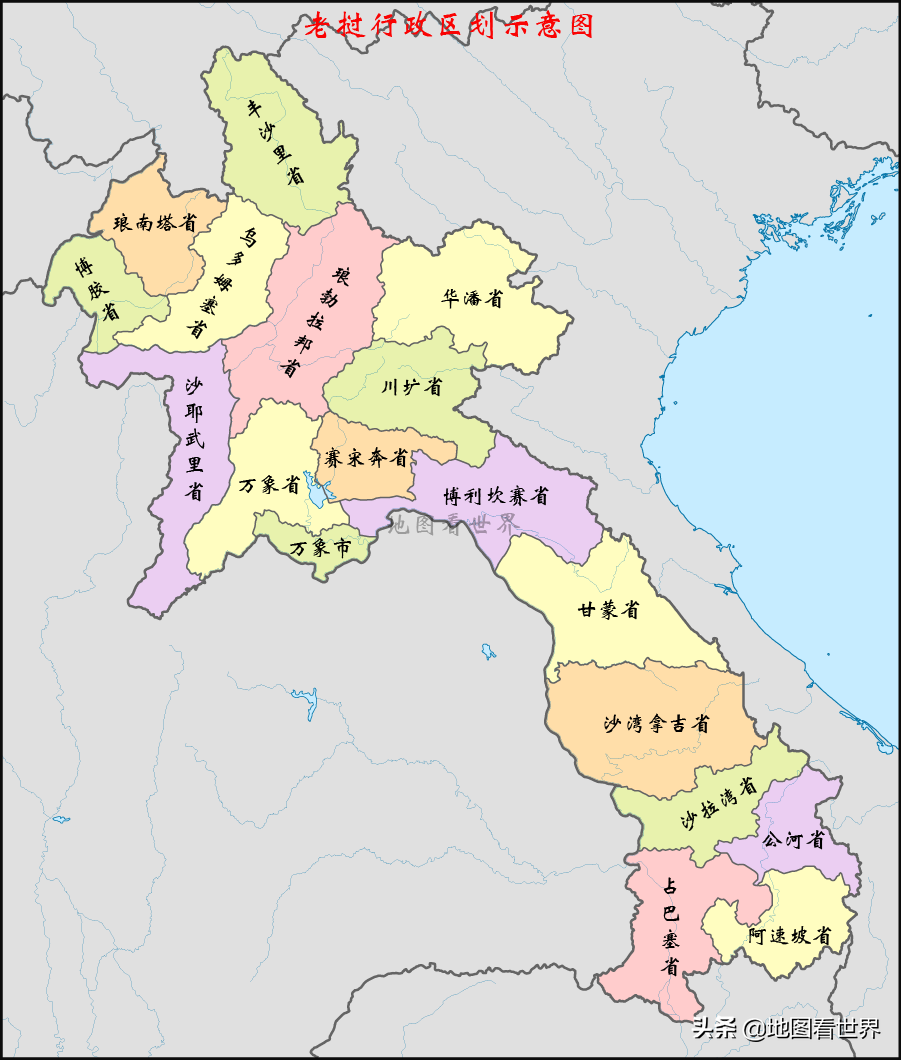 老挝南塔省地图图片