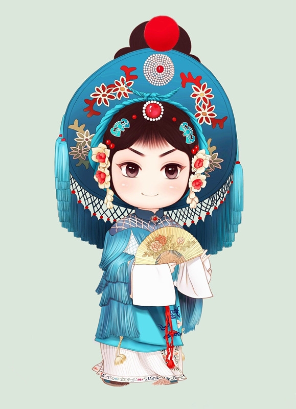 粉墨登场q版京剧人物粉墨登场