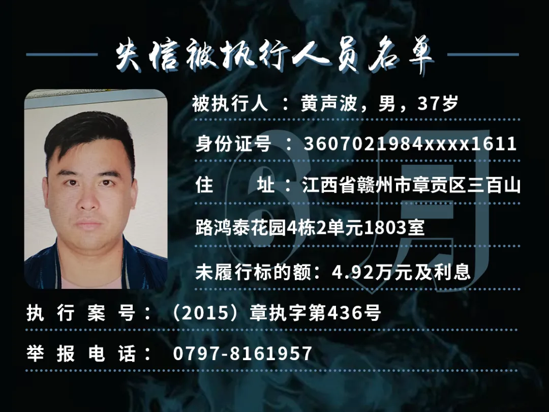 曝光!这些赣州人欠钱不还!你认识吗?