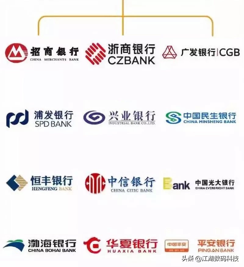 12家全国性股份制商业银行