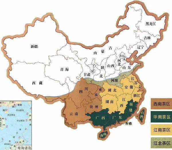 「茶叶百科」中国四大茶叶产区，快来看看你的家乡在哪一个