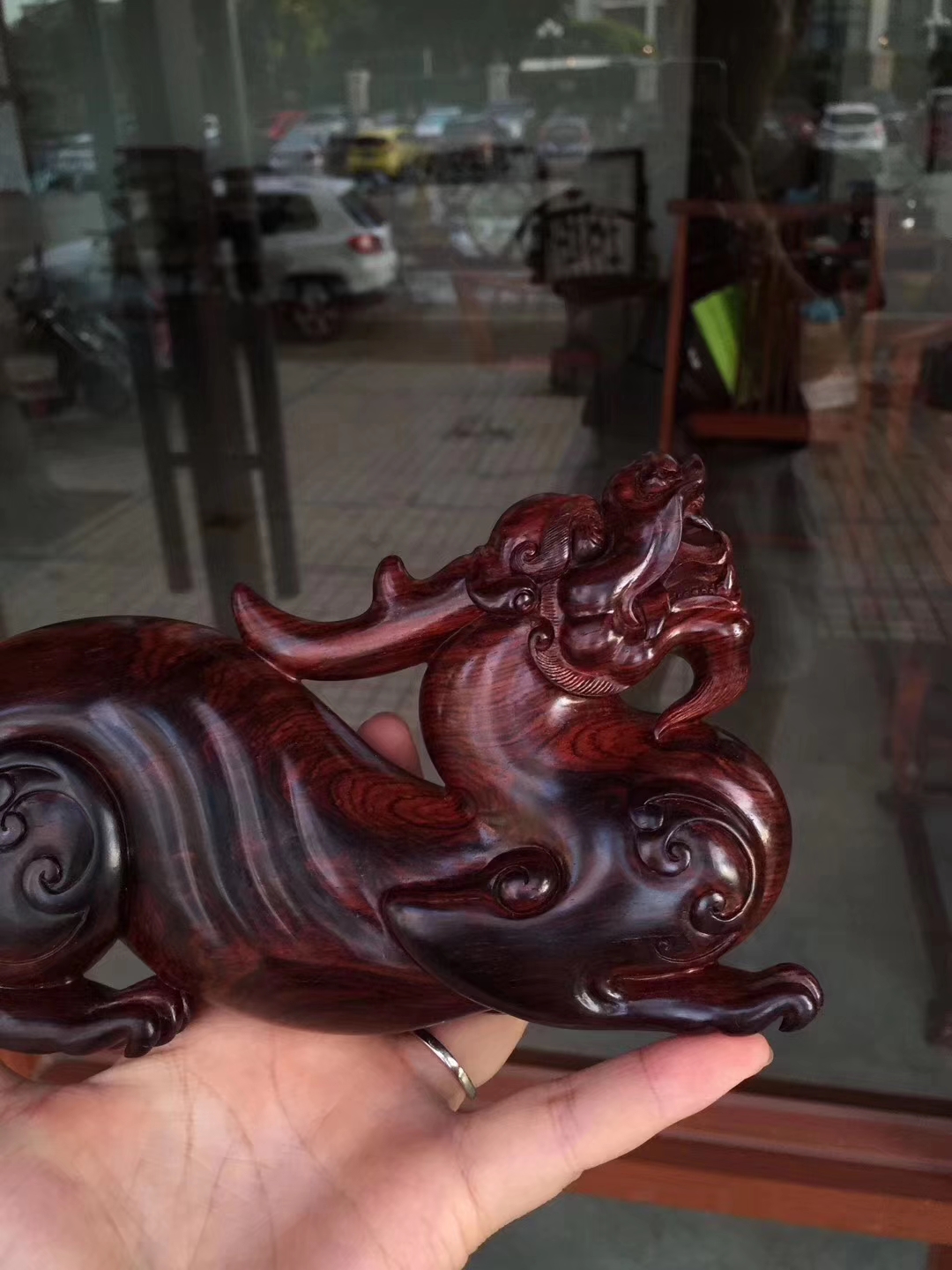 「收藏品」中国神兽,海南黄花梨汉代貔貅