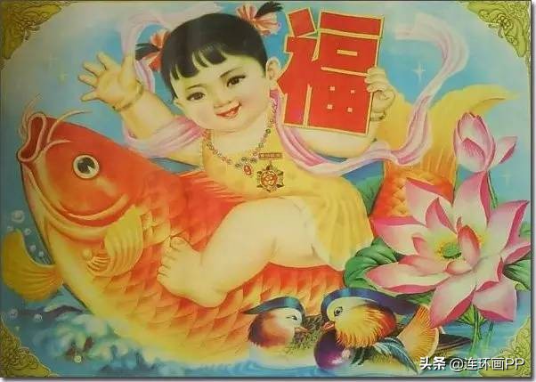 「招财纳福」年年有鱼的娃娃年画大集合，太萌太可爱了