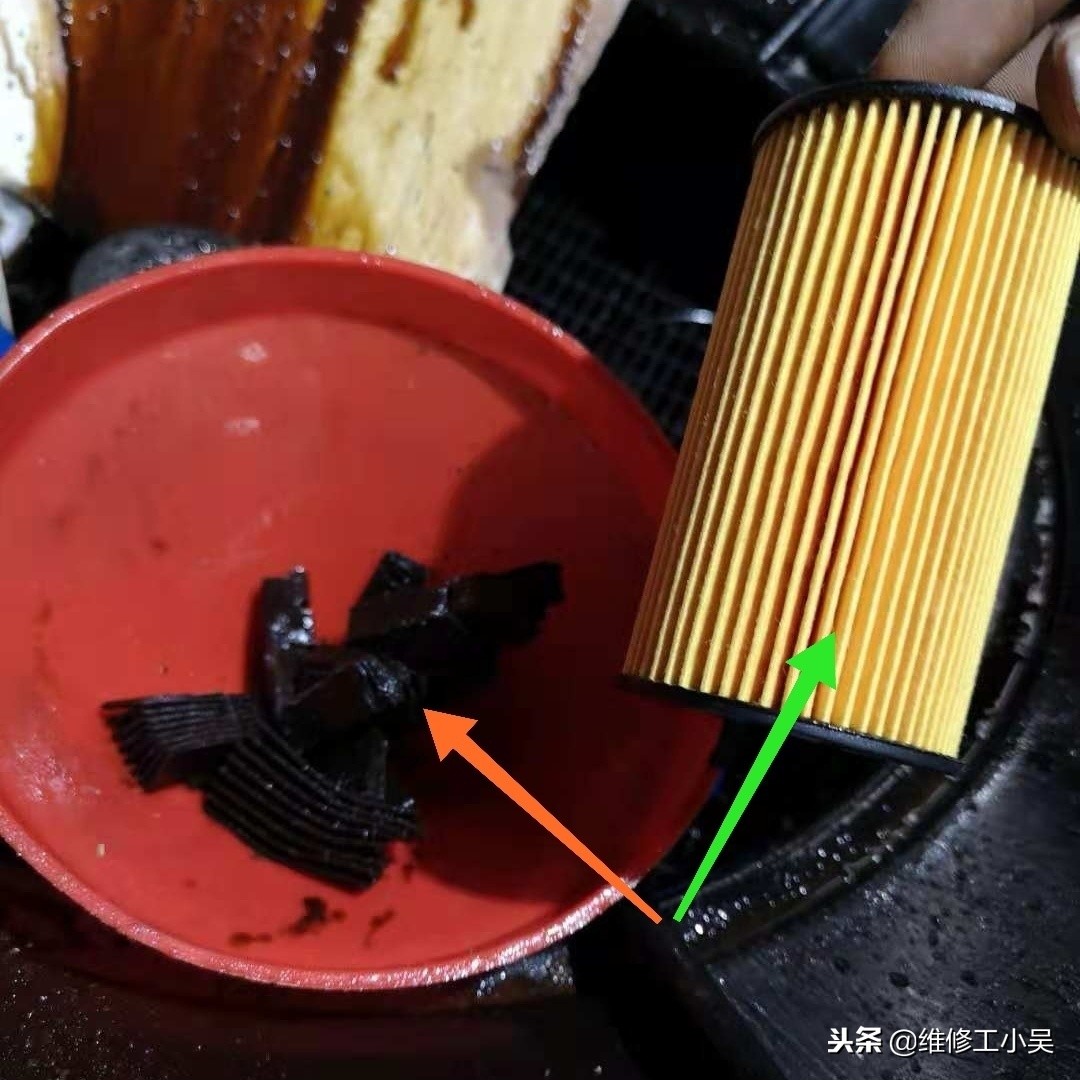 6万多公里的别克保养发动机，烂掉的机油滤芯让车主担忧！