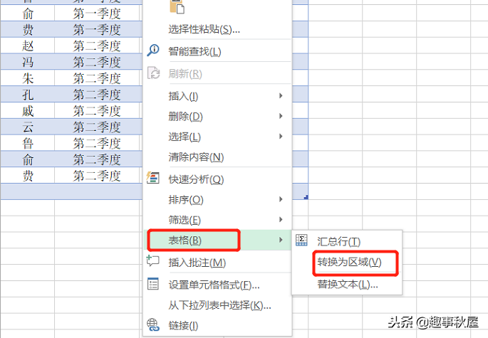 如何在工作表中插入一个表格