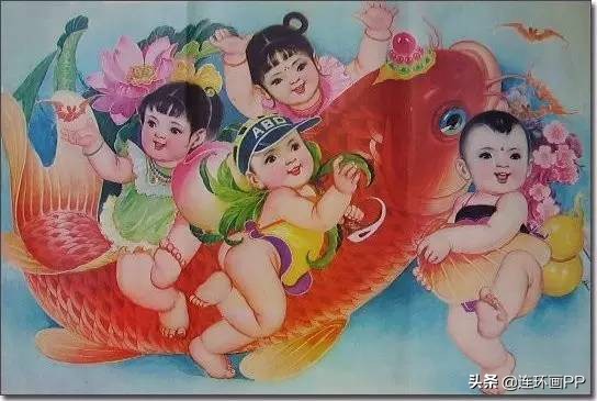 「招财纳福」年年有鱼的娃娃年画大集合，太萌太可爱了