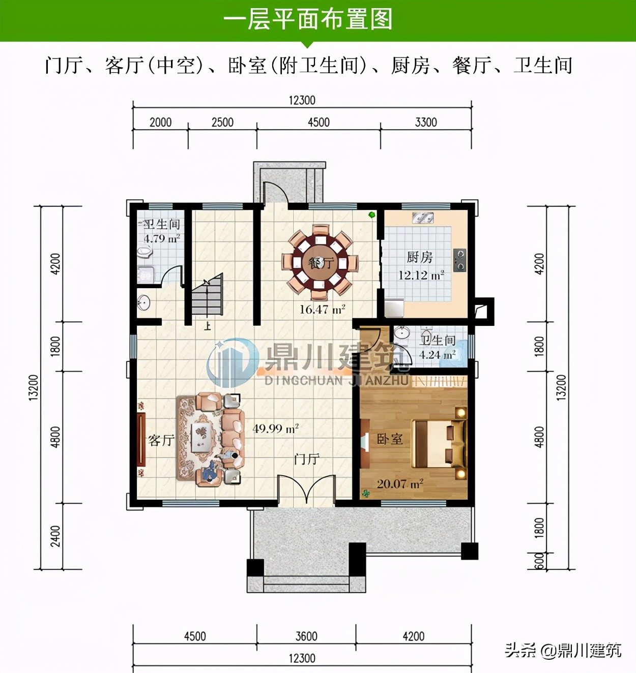 6款四层欧式别墅，挑空客厅空间大功能全，还能传给子孙后辈