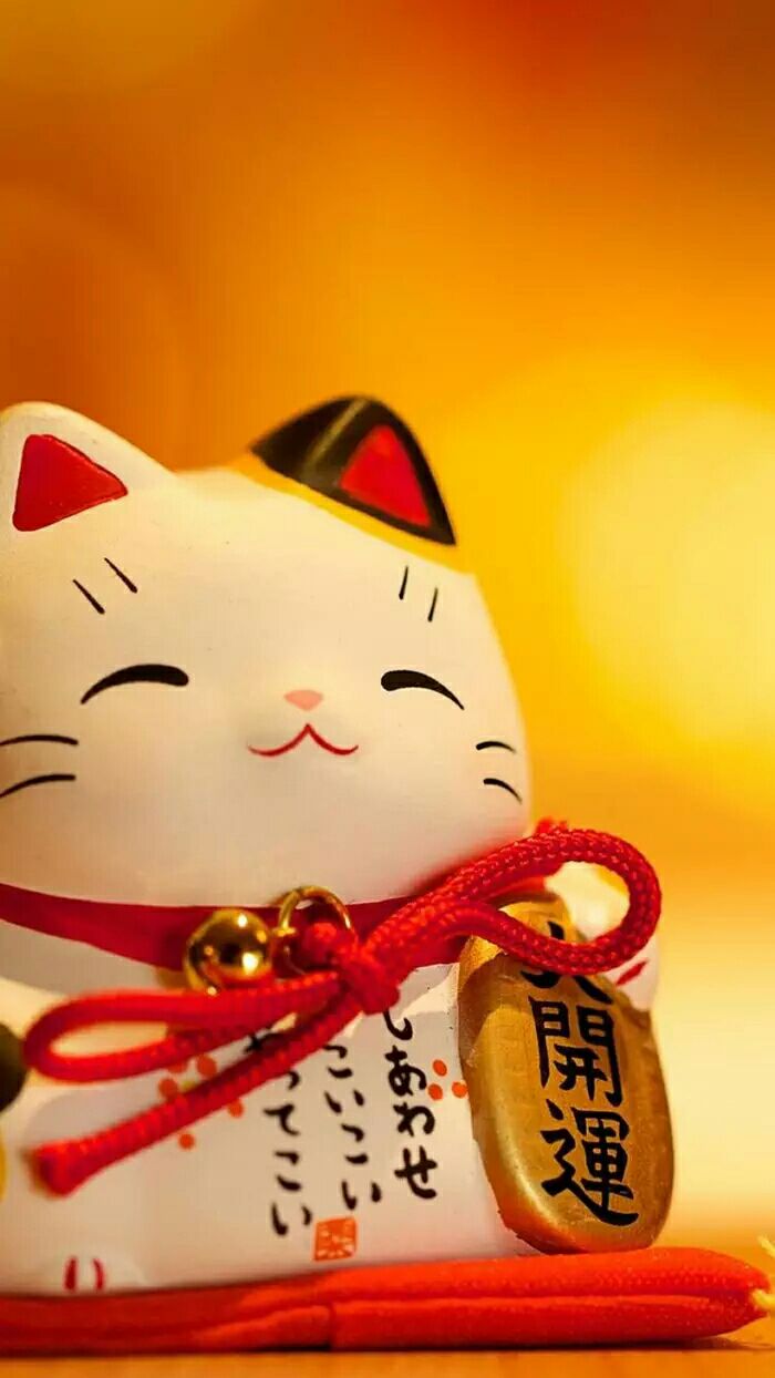 送上一组超萌招财猫壁纸：恭喜发财，喵喵喵