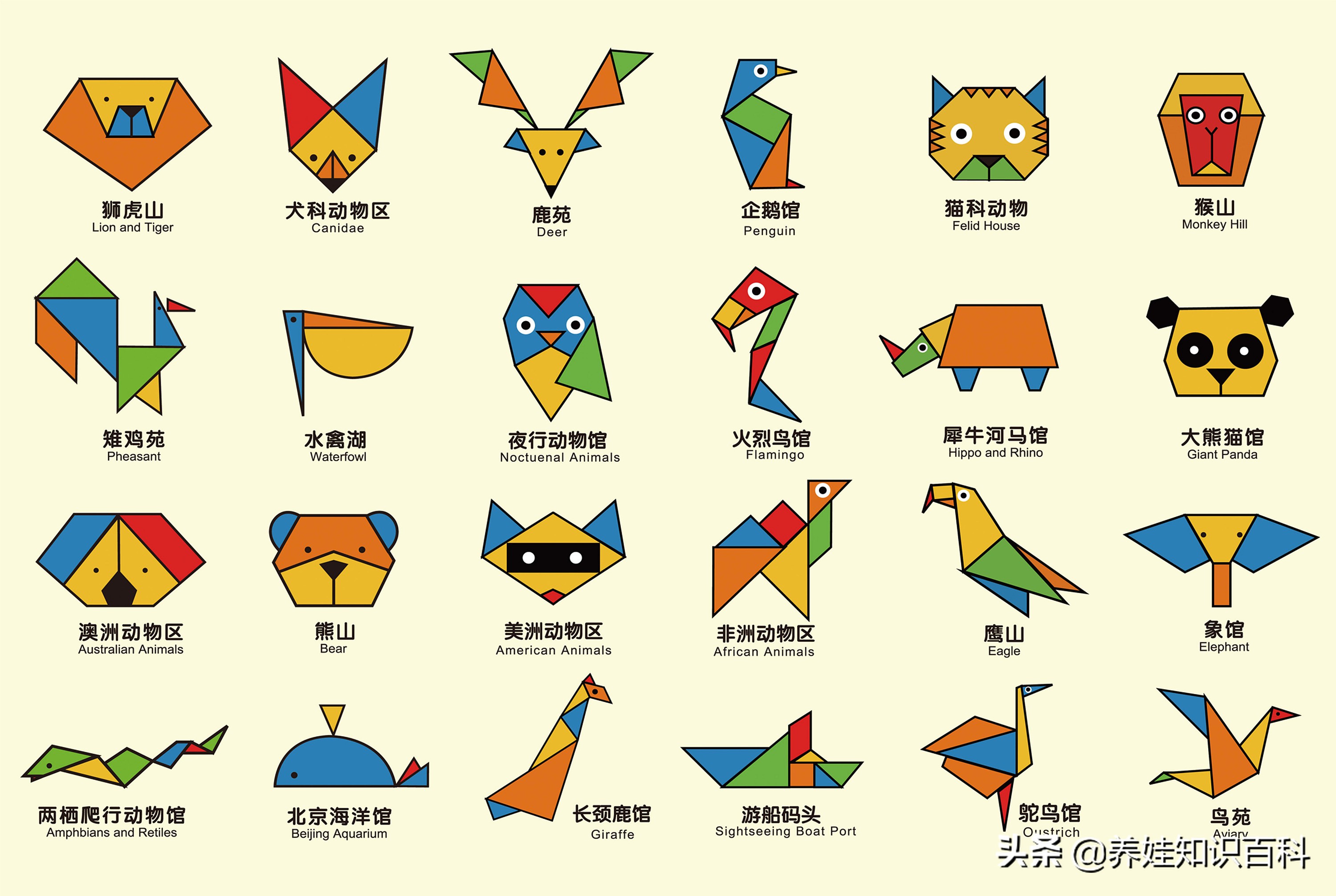 七巧板有几种图形？答案可能出乎意料，因为七巧板只有三种图形 第5张