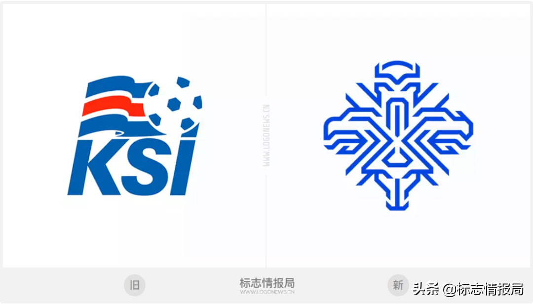 足球牌颜色代表什么(冰岛国足启用新LOGO，图形融合冰岛四大守护神)