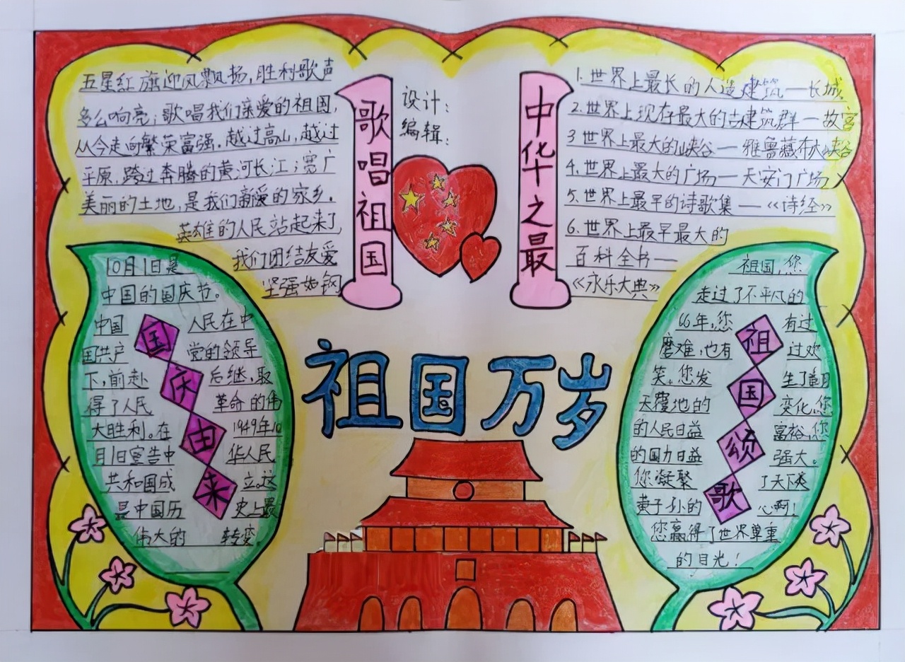 简单又好看！国庆手抄报模板+素材大全来了！家长快为孩子收藏