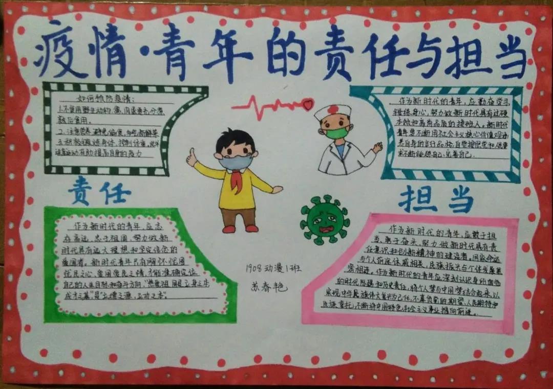 疫情下，新时代青年的责任和担当——中职部手抄报比赛总结