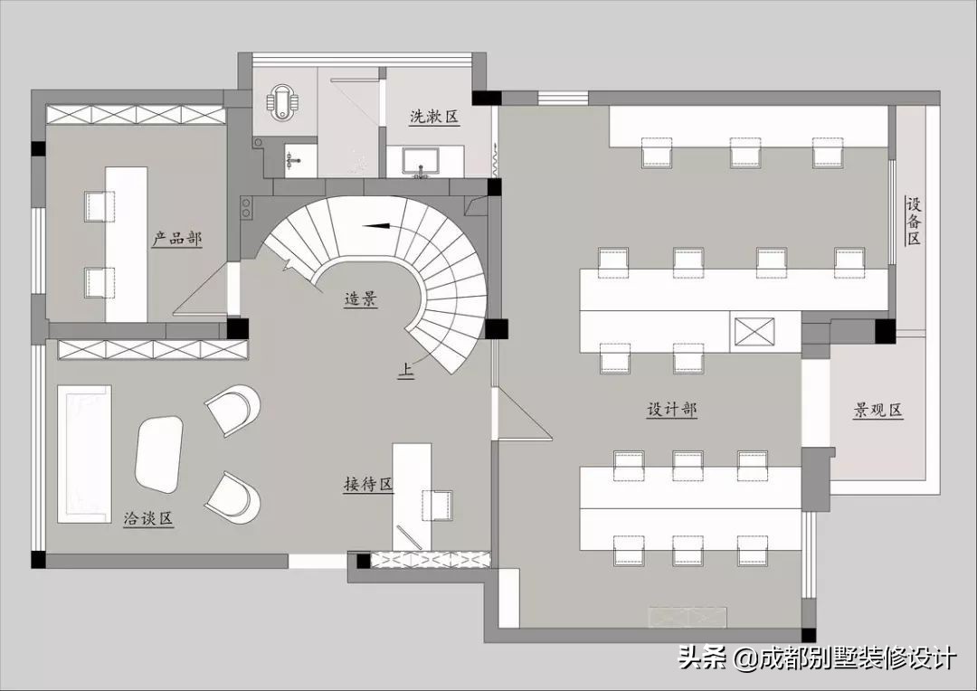 320平米排屋别墅设计，高级灰，奇遇之境演绎不一样的极致格调！