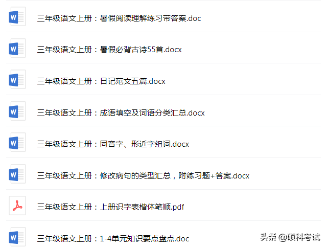1~4年级语文：字词句、近义词、反义词、多音字、句子专项练习