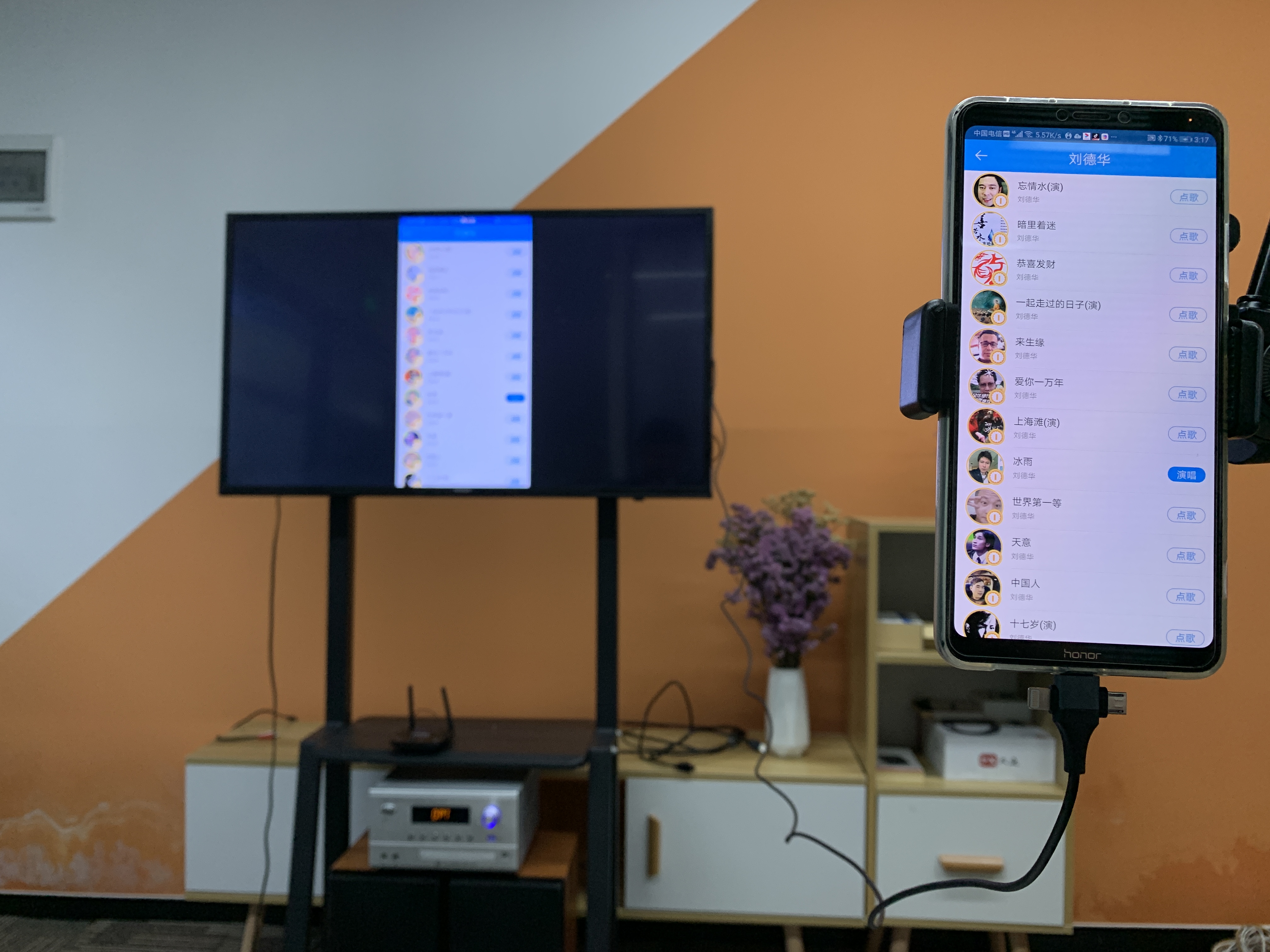 用5.0蓝牙接收器，复活老功放音响，连接电视不充会员无限K歌