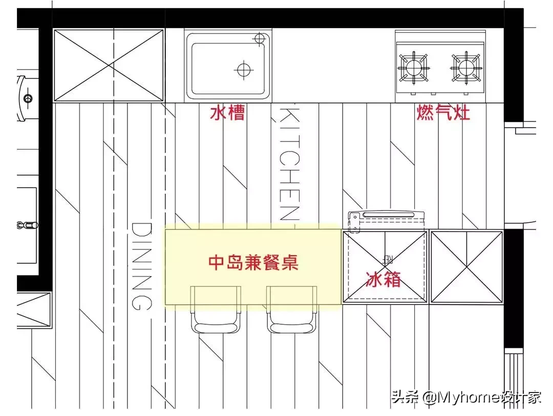 厉害！小户型也能有中岛厨房！10种布局挑一个来安排吧