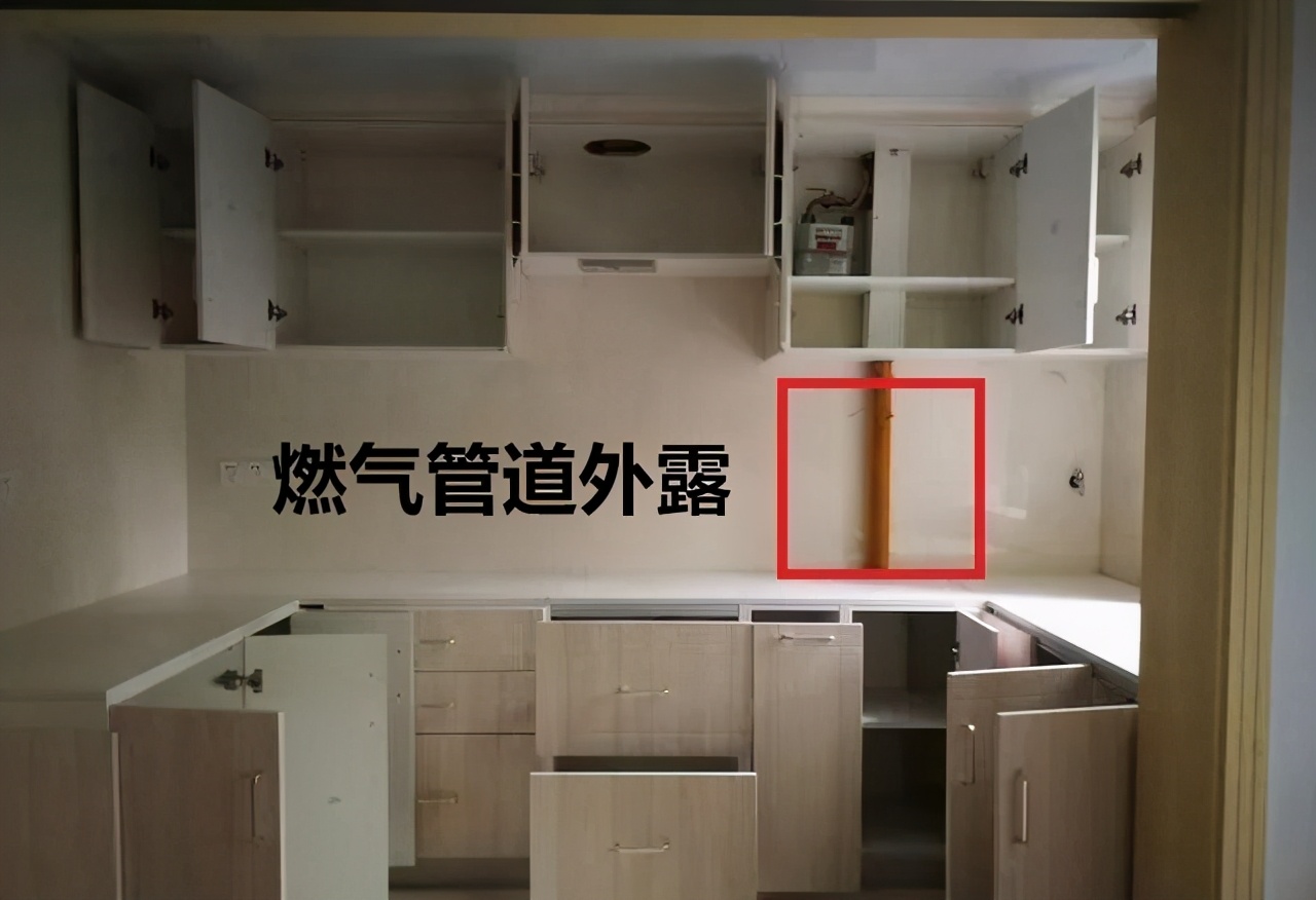 厨房煤气管道装修细节效果图展示