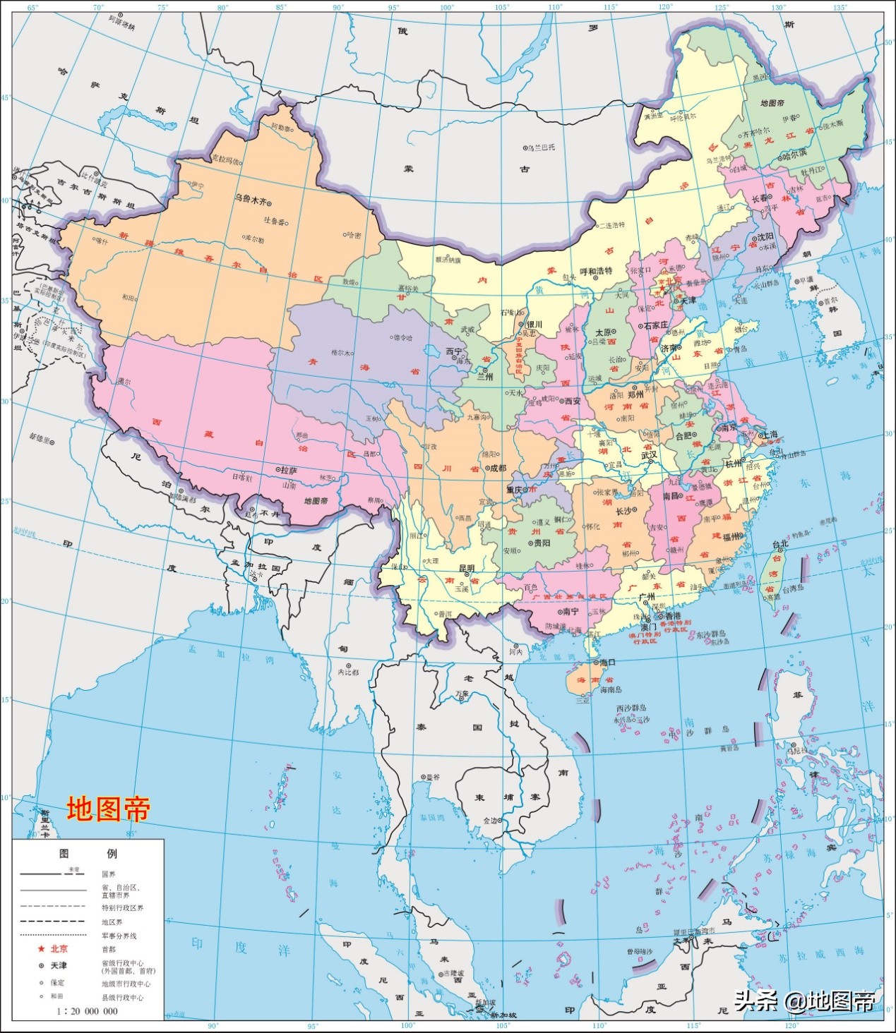我国哪些省的邻省最多,哪些最少?