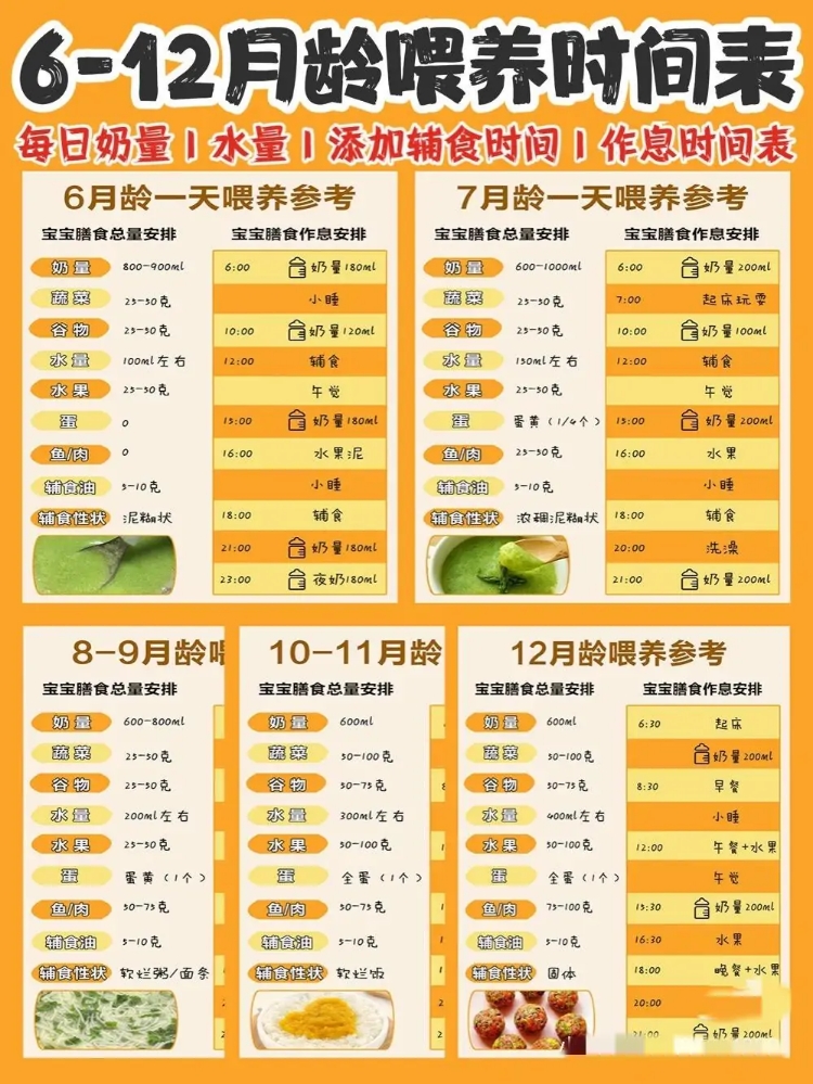 指南建议:7-24个月宝宝如何喂养?每天几次奶几次饭,咋安排
