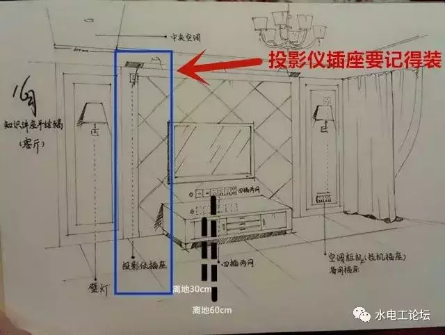 水电工老师傅亲手绘制水电定位图纸!清晰明确,省一笔设计费