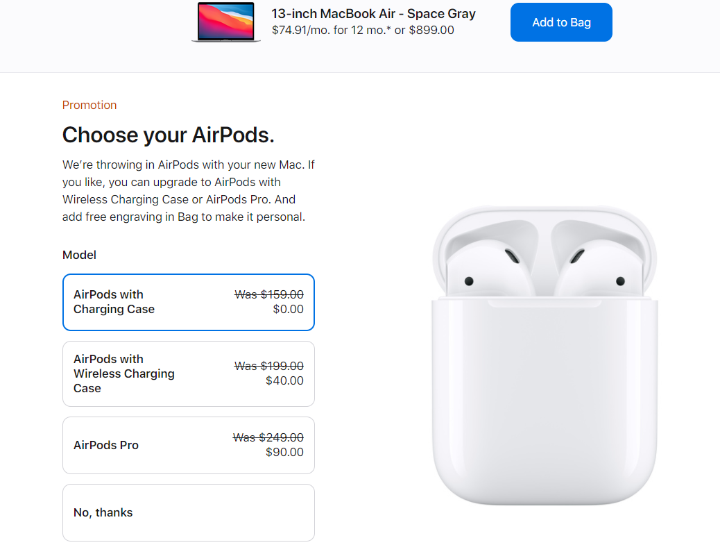 苹果返校季活动开启，享受折扣完还送 AirPods 2