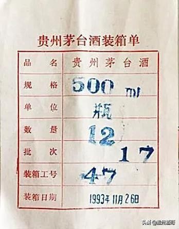 近40年茅台酒合格证大全