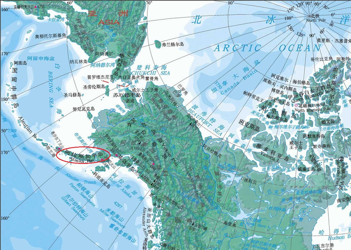 阿拉斯加半岛地图位置图片