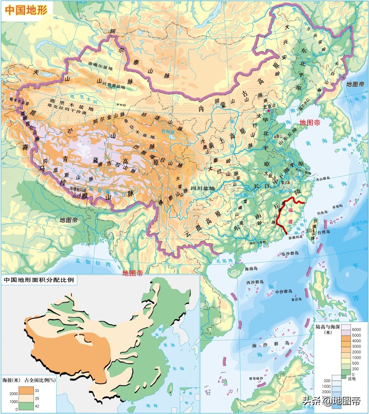 福建是兵家不争之地？看地形图就知道