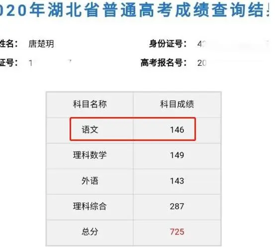 湖北高考状元唐楚玥考出725高分,看看她的作息表,这才叫真用功