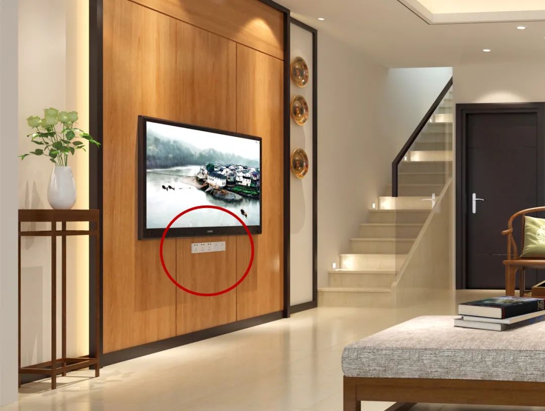 电视安装高度详解，电视机的电源线留在什么位置好？