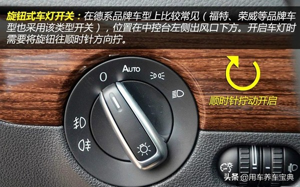 汽车灯光功能与操作图解大全