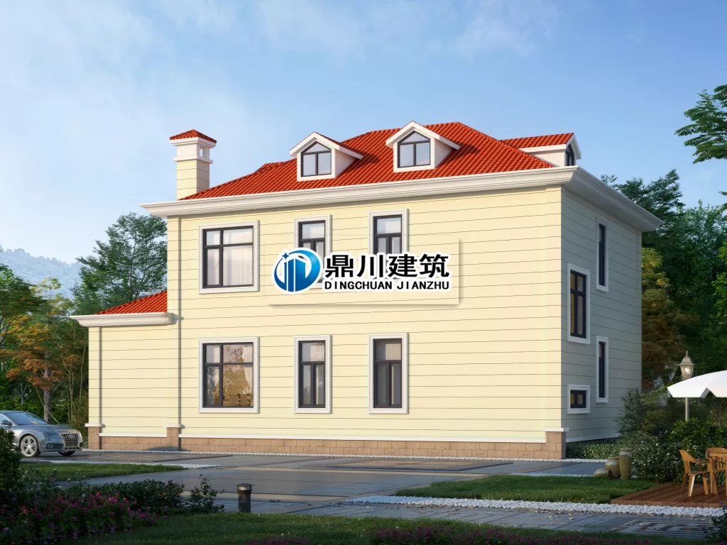15×10.8米二层湖南农村别墅，车库+柴火灶，28万建好，爸妈超满意