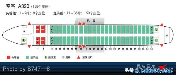 中型机空客320最佳座位图（图文讲解乘机最好的位置）