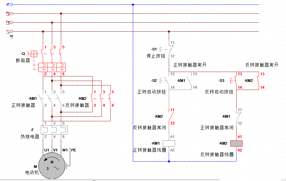 一分钟学会电机正反转电路 电机顺序启动，逆序停止