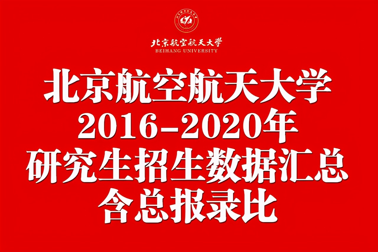 北京航空航天大学2016-2020年研究生招生数据汇总！含总报录比