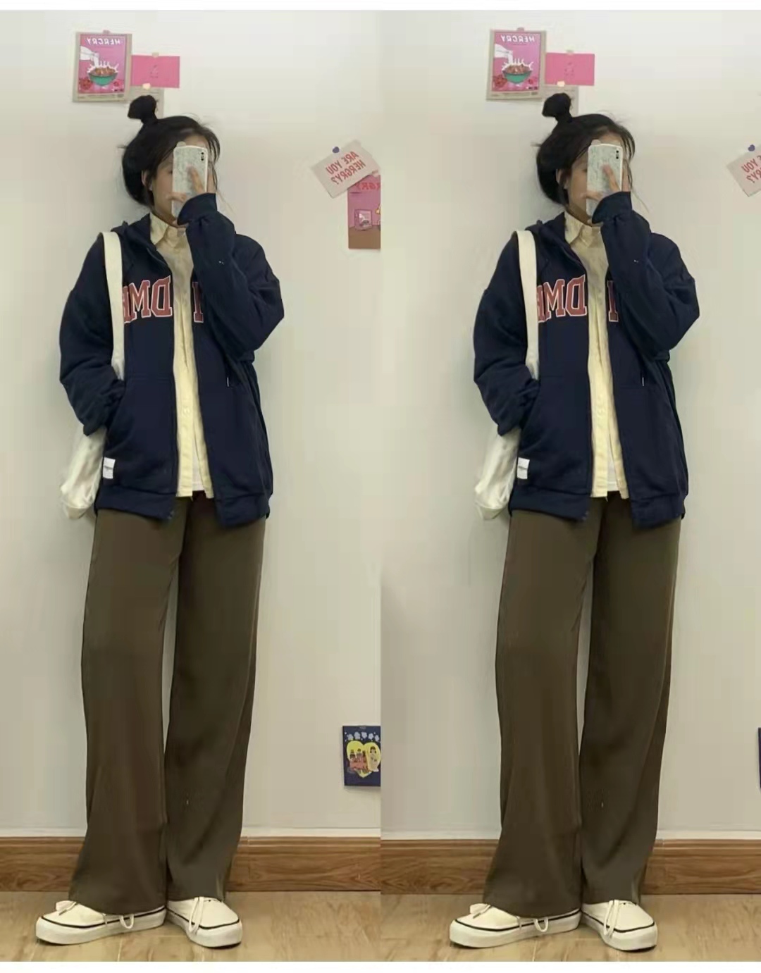 藏蓝色大衣搭配什么内搭和裤子（冬季穿搭思路推荐）