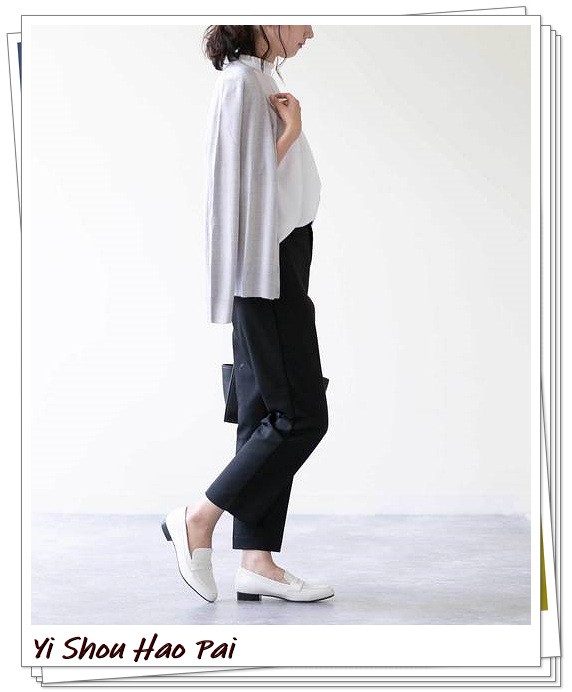 优雅而又知性！白色乐福鞋的秋冬搭配24例