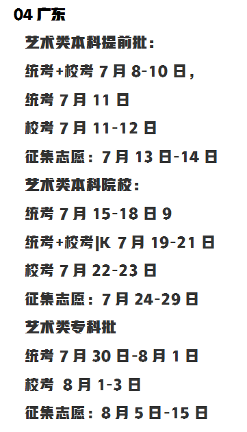 请收藏好！艺术类2021年录取批次及时间已更新至全国31个省市