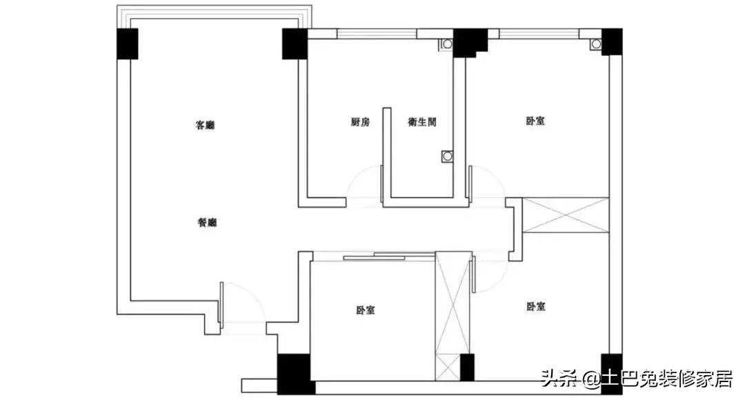 50㎡暗黑学区房！坐拥2室2厅，还有卫浴三分离和衣帽间