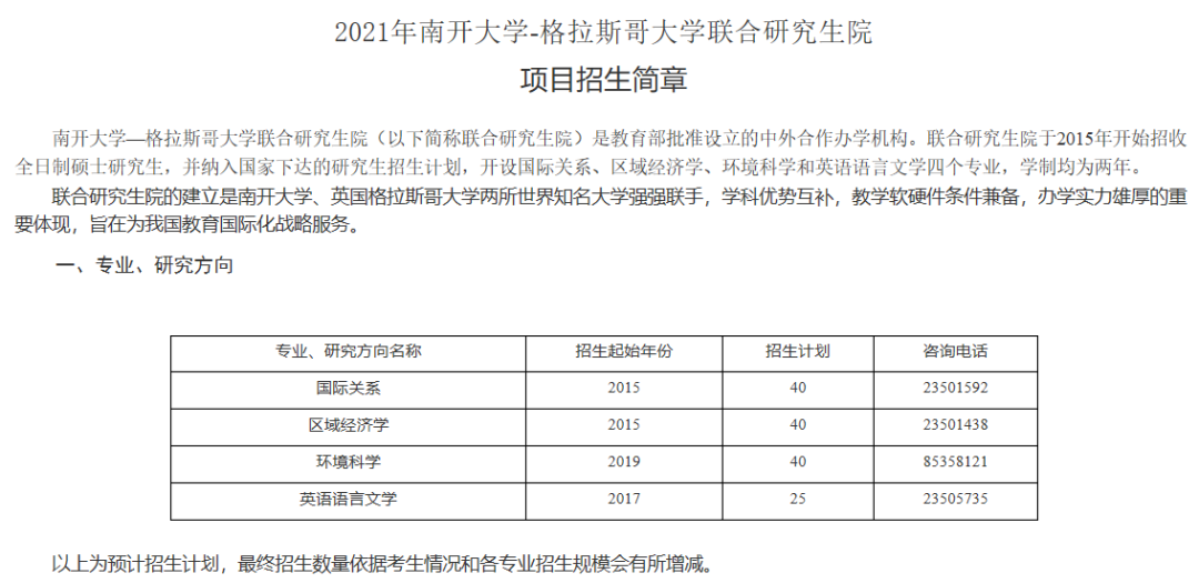 这些院校公布21考研招生简章或专业目录