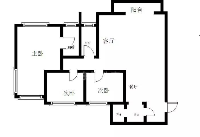 海口3室2厅装修房，单价13486元/㎡，户型还是南北通透