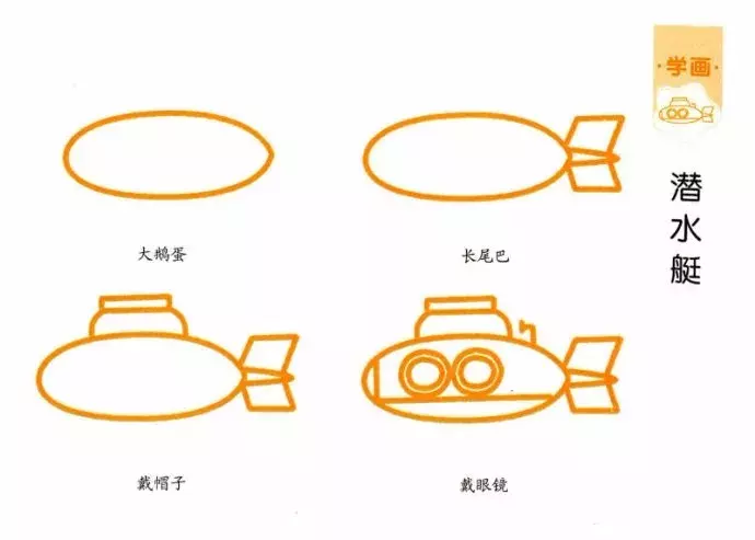 简笔画｜31个带儿歌的简笔画，海陆空都齐了，孩子都爱画，收藏！