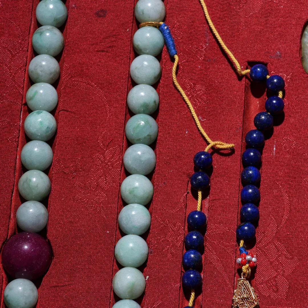 清代:「老翡翠108颗朝珠」(女士手串多少颗珠子好1.5) 第5张