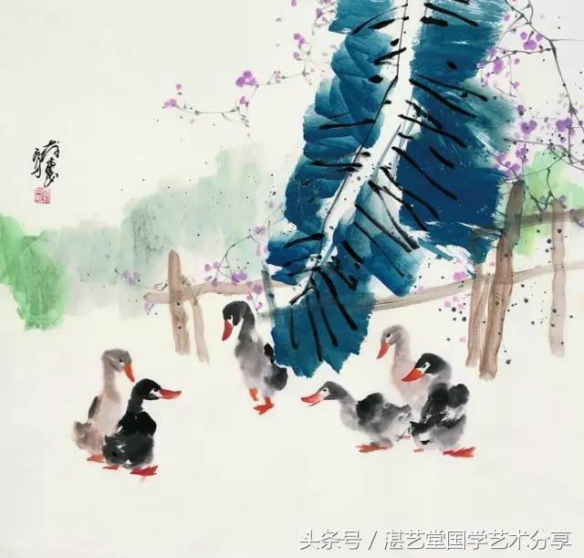 国画名家画鹅欣赏
