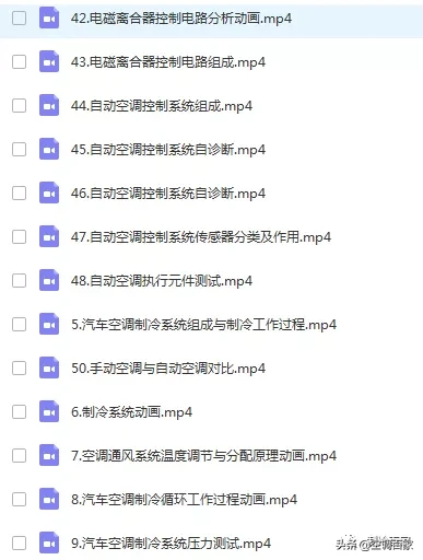 制冷空调专业高校课程集：汽车空调维修 （2套）