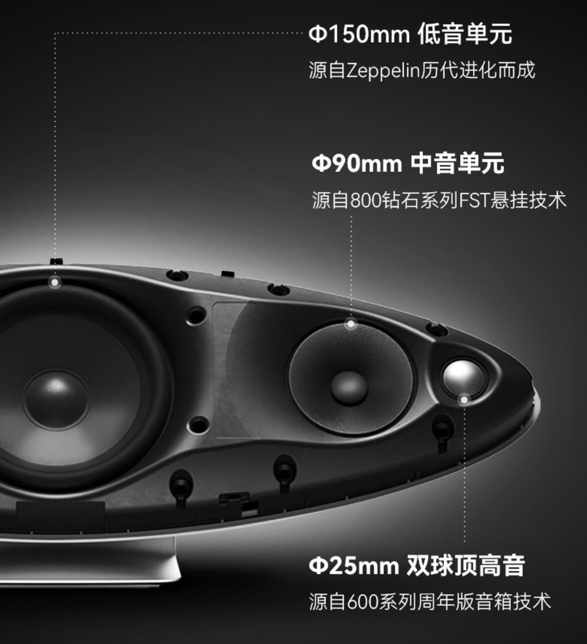 经典的传承，齐柏林飞艇御风而来：B&W 宝华韦健 Zeppelin 5 蓝牙音箱
