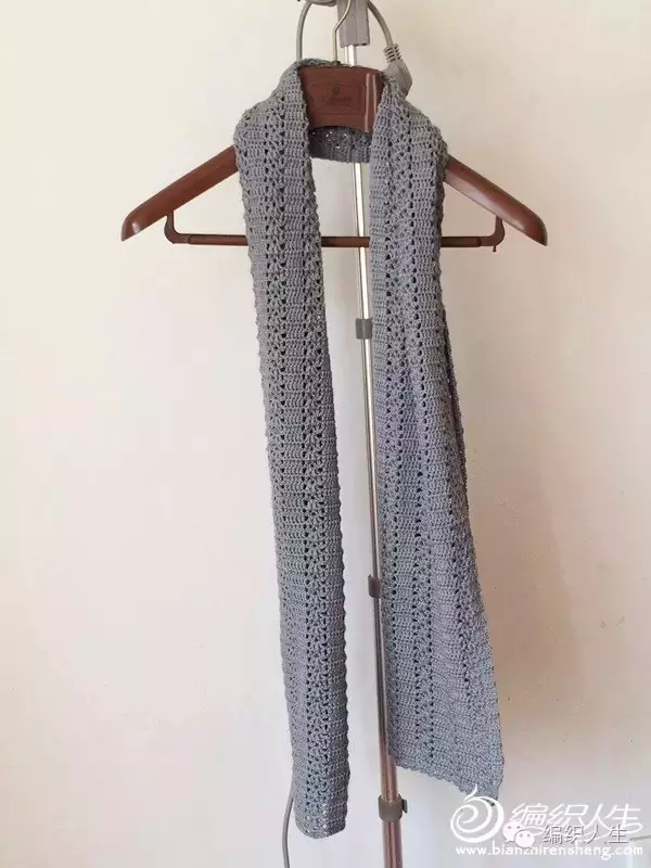 新手也能织的老少通吃 男女皆宜的一款钩针围巾（附图解）