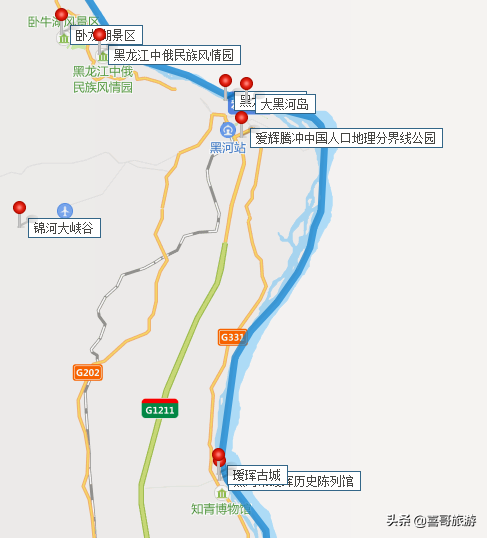 黑龙江黑河十大景点有哪些？自驾游玩如何规划行程路线？