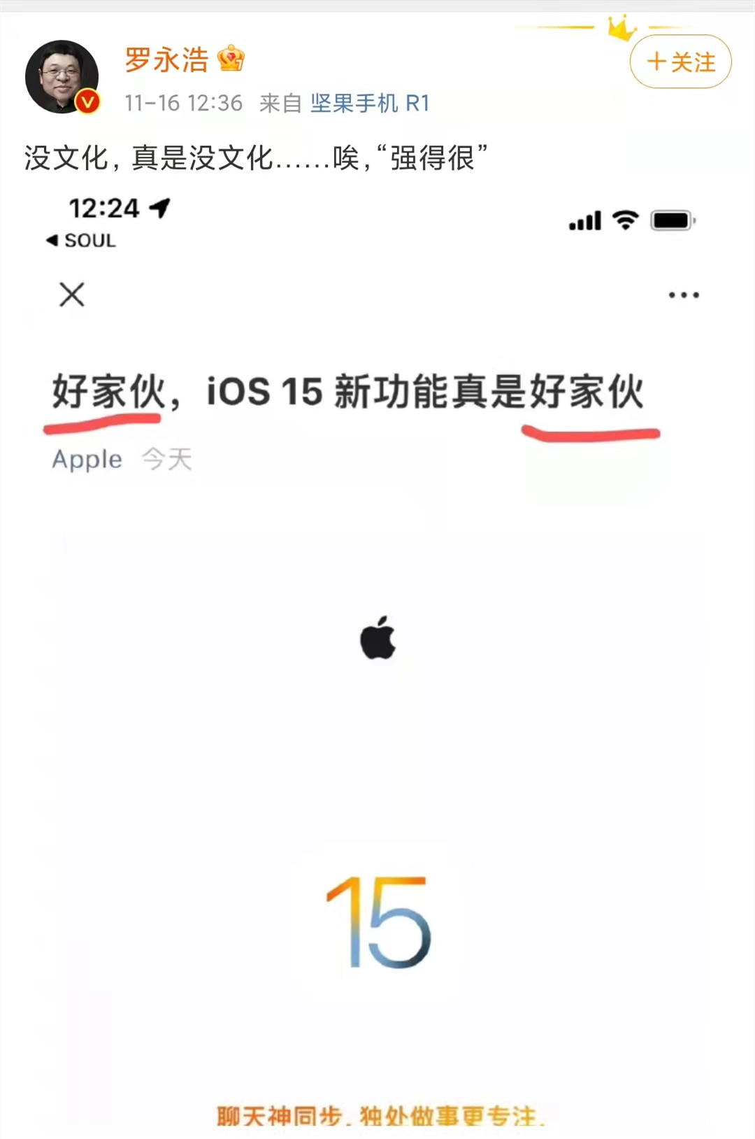 一切那么突然！罗永浩吐槽苹果反被碰瓷，网友：最成功的一次营销