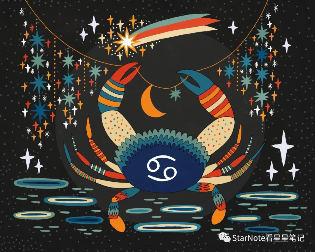 卡通可爱手绘12星座之巨蟹座图片素材-编号30453476-图行天下